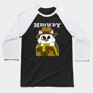 Meowdy Cowboy Extremely Cute Kitty Cat Baseball T-Shirt